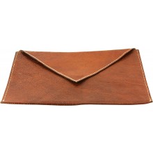Genuine cow leather envelope COWENV01 Brown
