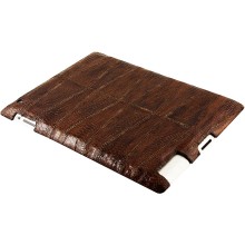 Genuine chicken / hen leather iPad 2 case IPAD2-HEN10 Brown