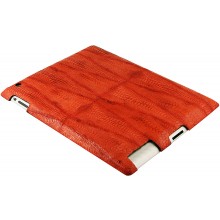 Genuine chicken / hen leather iPad 2 case IPAD2-HEN10 Red