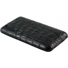 Genuine alligator leather iPhone case IPHONE-AL28MD Black