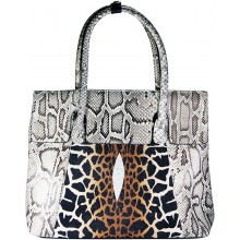 Genuine python and stingray leather bag JSNB055PT-ST Natural / P030