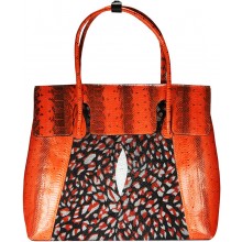 Genuine python and stingray leather bag JSNB055PT-ST Red / P031