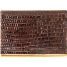Genuine lizard leather card holder LIZCARD001 Brown