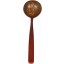 Coconut shell spoon with rosewood handle CCNSPOON001