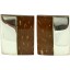 Coconut shell with sterling silver inlay earrings E956