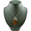 Coconut shell with sterling silver inlay necklace N117