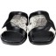 Genuine lizard and cow leather sandals SANDAL14LIZ Black / Natural