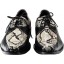 Genuine python and cow leather shoes SNSHOES02PT Black / Natural