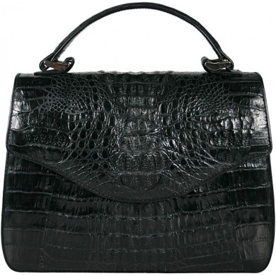 Genuine alligator leather bag 8805-11 Black