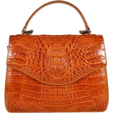 Genuine alligator leather bag 8805-11 Tan