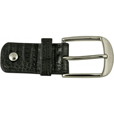 Alligator leather loop buckle ALBUCKLE01-13 Black
