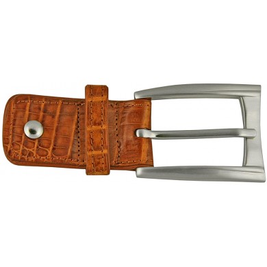 Alligator leather loop buckle ALBUCKLE01-13 Tan
