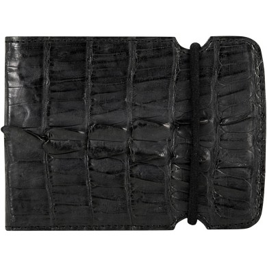 Genuine alligator leather cash cover ALCCOV02HB Black