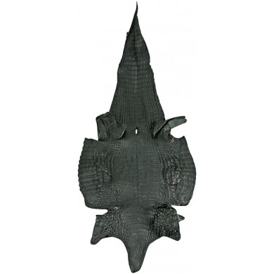 Genuine alligator belly skin ALSK02BL Black
