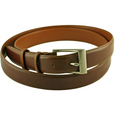 Genuine buffalo leather belt BBELT1-2 Brown