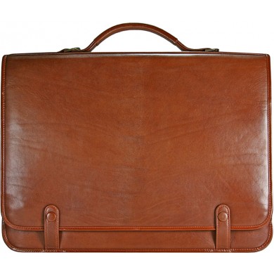 Genuine buffalo leather briefcase BBR095 Brown