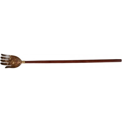 Coconut shell back scratcher with rosewood handle CCNBACK001