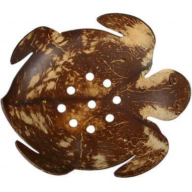 Coconut shell hand carved soap dish CCNSOAP001