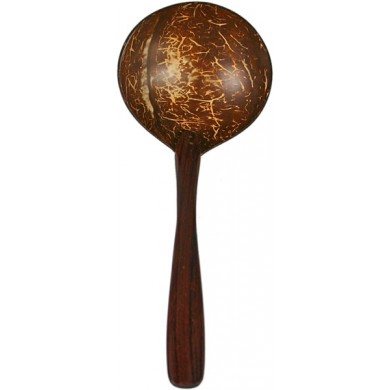Coconut shell spoon with rosewood handle CCNSPOON003