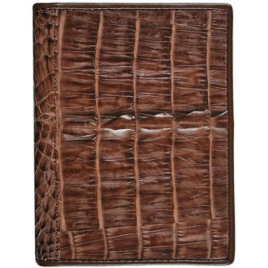 Genuine alligator leather card holder CM01T Brown