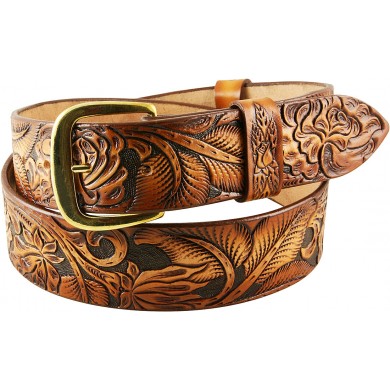 Genuine cow leather belt CVBELT004 Brown