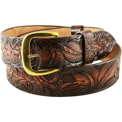 Genuine cow leather belt CVBELT004 Dark Brown