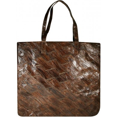 Genuine chicken / hen leather bag HBAG8828 Brown
