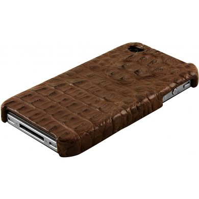 Genuine alligator leather iPhone 4 / 4S case IPHONE4-AL25HB Brown