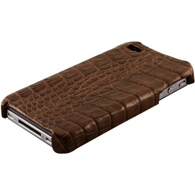 Genuine alligator leather iPhone 4 / 4S case IPHONE4-AL26BL Brown