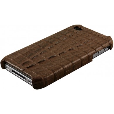 Genuine alligator leather iPhone 4 / 4S case IPHONE4-AL27TL Brown