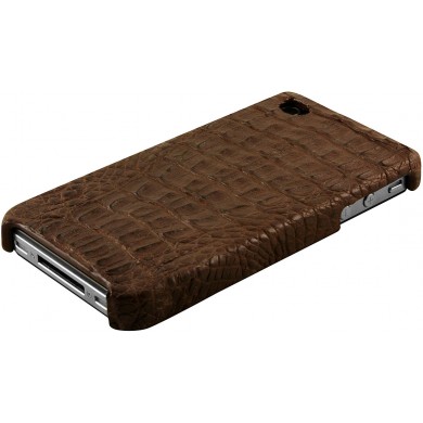 Genuine alligator leather iPhone 4 / 4S case IPHONE4-AL28MD Brown
