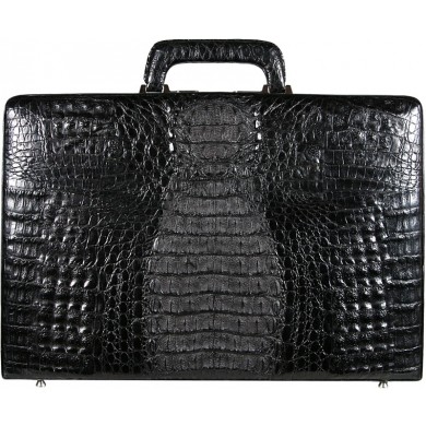 Genuine alligator leather attache case JBCP-S Black