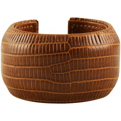 Genuine lizard leather bracelet LIZBRAS40 Tan