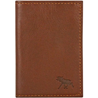 Genuine moose leather card case MOOSECC407 Brown