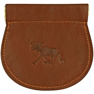 Genuine moose leather coin purse MOOSECP462A Brown