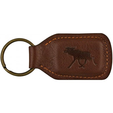 Genuine moose leather key ring MOOSEKH434B Brown