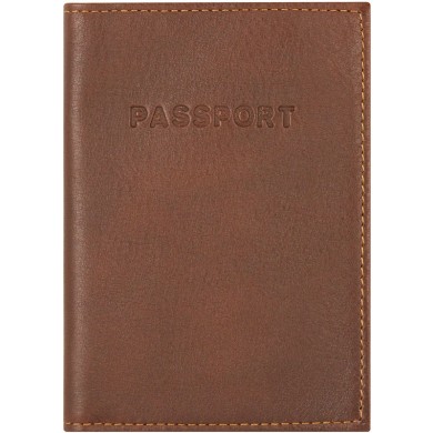 Genuine moose leather passport holder MOOSEPAS408 Brown