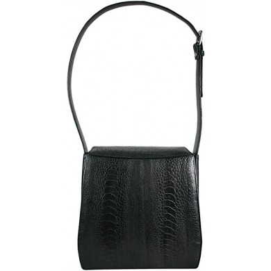 Genuine ostrich leather bag NSOLM02 Black