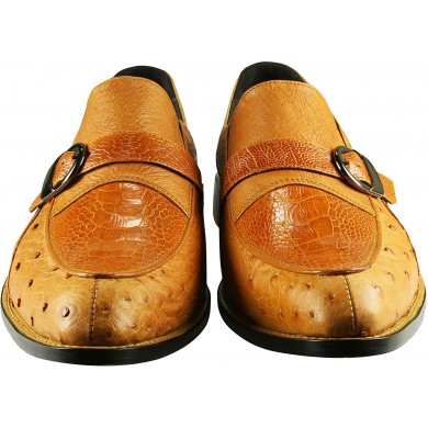 Genuine ostrich leather shoes OSSHOES04 Tan