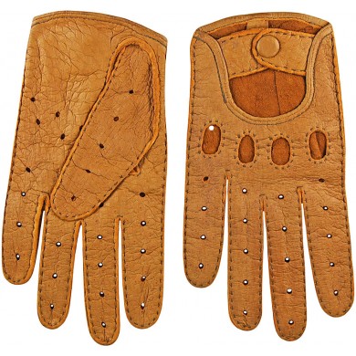 Genuine peccary leather gloves PECGL02 Tan