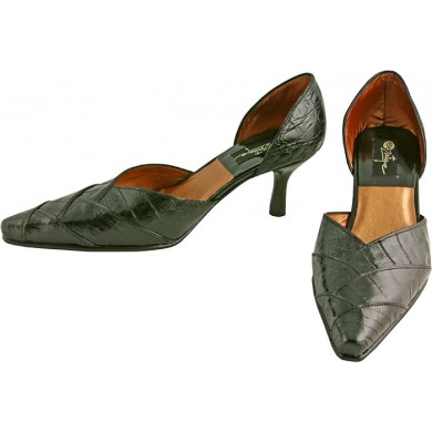 Genuine alligator leather shoes R-012 Black