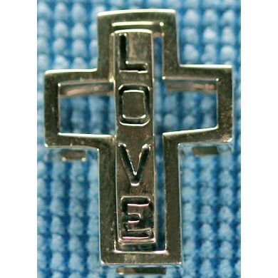 Sterling silver "love" cross SCROSS003