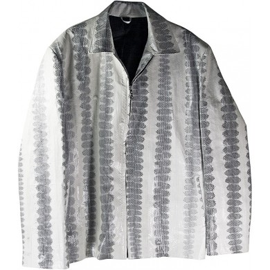 Genuine snake leather jacket SNJACKET01 Bone