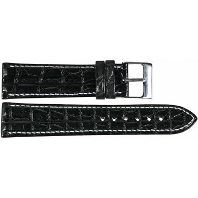 Genuine crocodile leather watch band SPHT-S01 Black