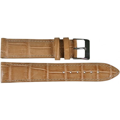 Genuine crocodile leather watch band SPMC-S01 Beige
