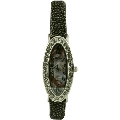 Fashion watch & stingray leather watch band STWACT19 Dark Brown