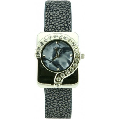 Fashion watch & stingray leather watch band STWACT21 Grey / Blue