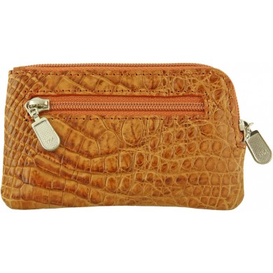 Genuine alligator leather card holder UCMC29 Peanut