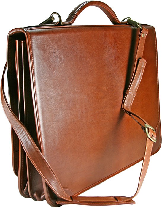 Genuine buffalo leather briefcase BBR095 Brown. Genuine ...