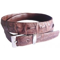 Genuine alligator leather belt 102CKP Brown